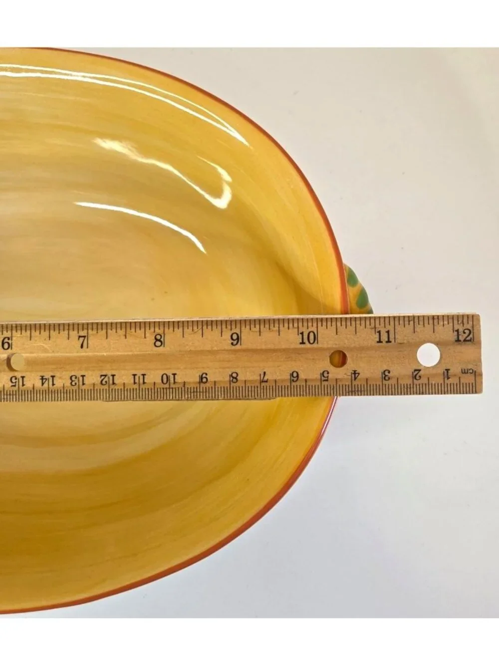 Pfaltzgraff Villa Della Luna Serving Vegetable Bowl Yellow Ceramic 11